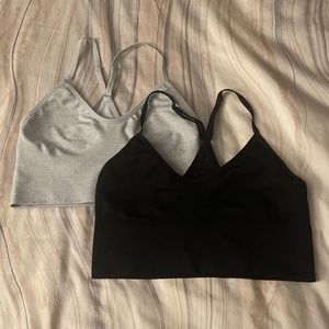 Felina bralettes, black and grey, size small